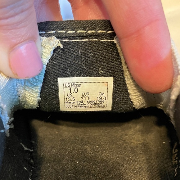 Vans Kids Slip-On Sneakers - Black, White, and Multicolor Butterfly - Picture 6 of 9